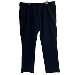Adidas Mens Flat Front Full Length Four Pocket Relaxed Pants Black Size 40X32